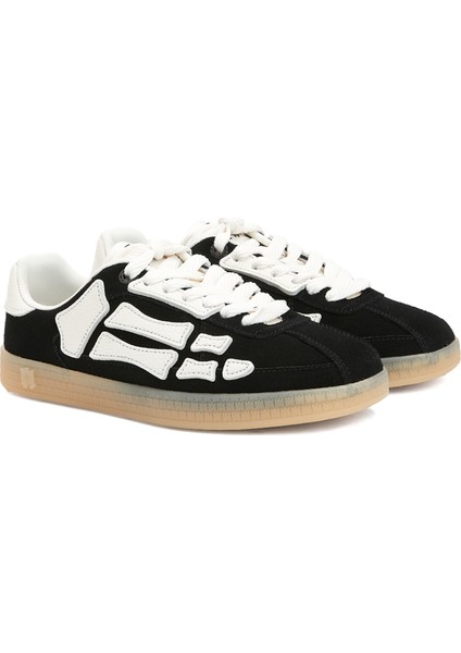 Pacific Bones Siyah Kadın Deri Sneaker fiyatları
