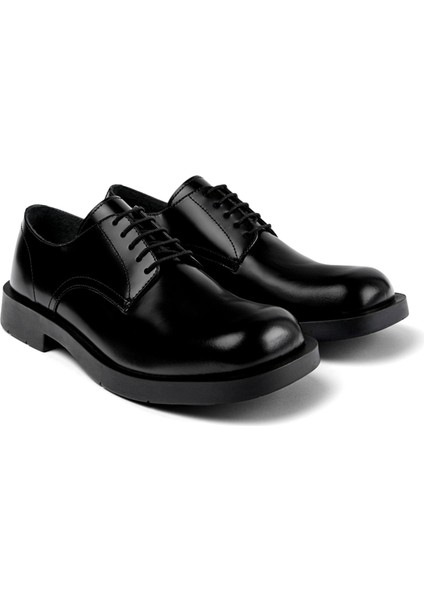 A500002-002 Neuman Siyah Deri Unisex Oxford Ayakkabı fiyatları