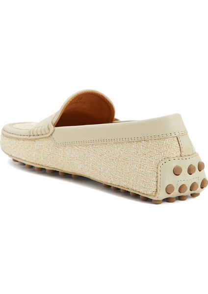 Krem Kadın Loafer modelleri