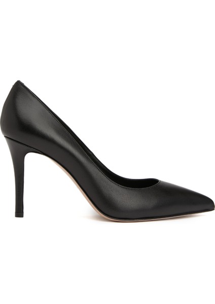 Siyah Deri Stiletto