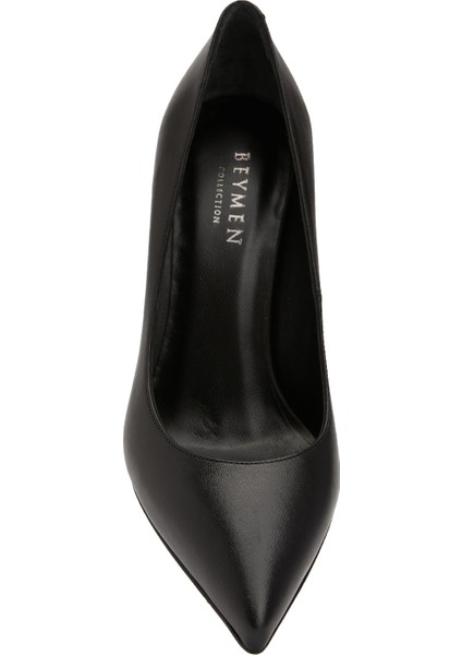 Siyah Deri Stiletto