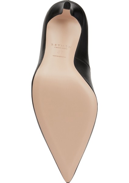 Siyah Deri Stiletto