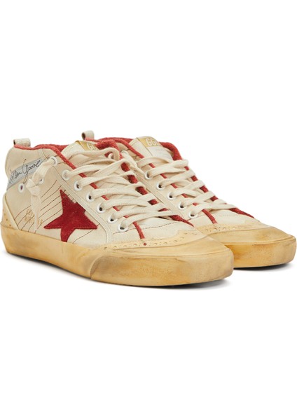 Mid-Star Ekru Kırmızı Kadın Sneaker fiyatları