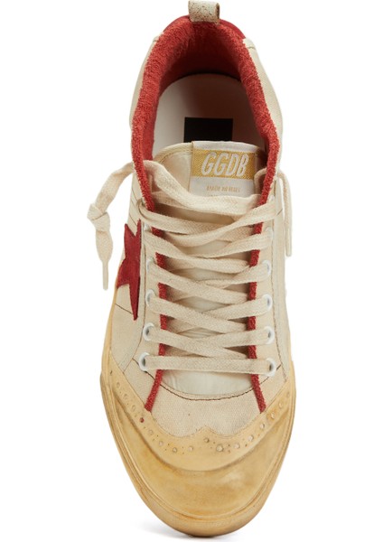 Mid-Star Ekru Kırmızı Kadın Sneaker fırsatları
