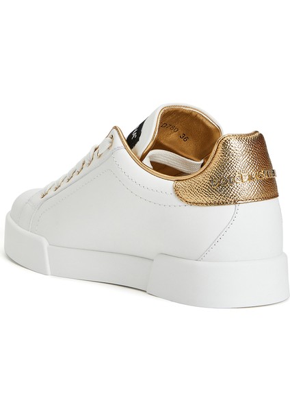 Portofino Beyaz Gold Kadın Deri Sneaker modelleri