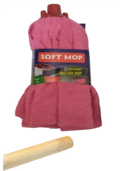 Mikrofiber Havlu Paspas ve Ahşap Saplı Temizlik Seti, Kolay Kullanımlı ve Dayanıklı