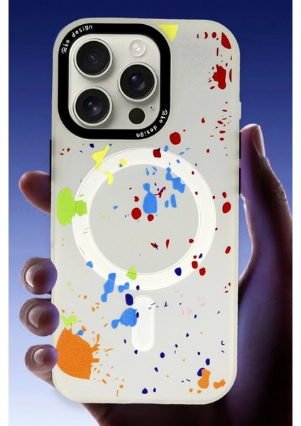 iPhone 16 Pro Colorful Magsafe Kapak - Koyu Yeşil