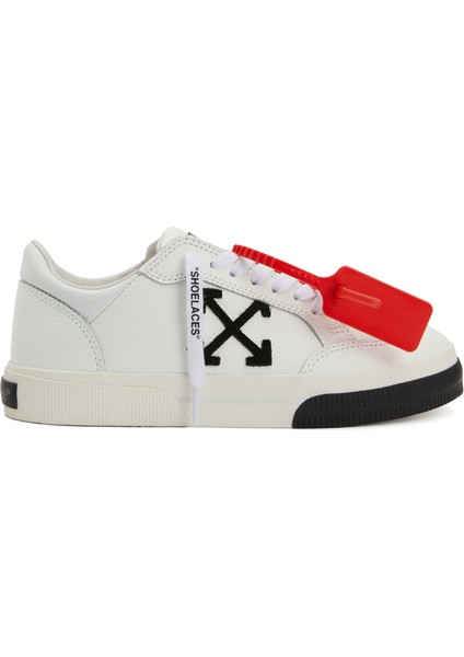 Vulcanized Siyah Beyaz Kadın Deri Sneaker