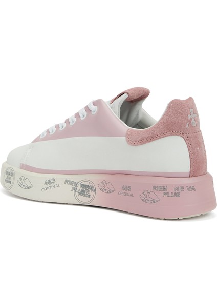 Belle Pembe Beyaz Kadın Deri Sneaker modelleri