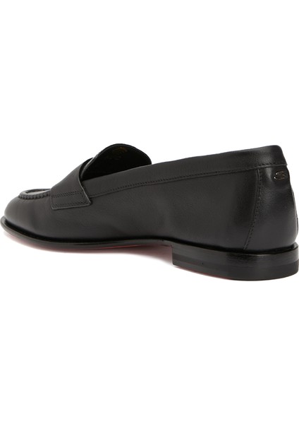 Siyah Kadın Deri Loafer modelleri