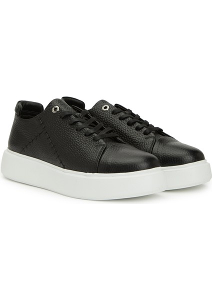 Siyah Kadın Deri Sneaker
