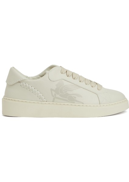 Beyaz Kadın Deri Sneaker
