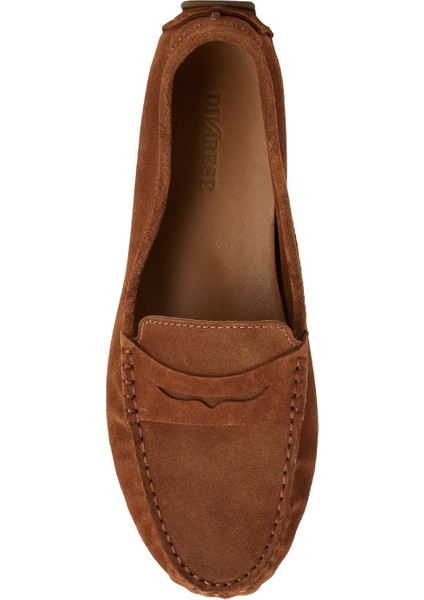 Taba Kadın Süet Loafer