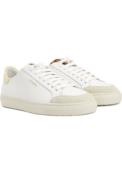Clean 90 Triple Beyaz Sarı Kadın Deri Sneaker