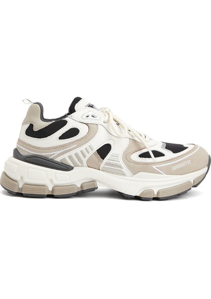 Sphere Runner Bej Siyah Kadın Deri Sneaker
