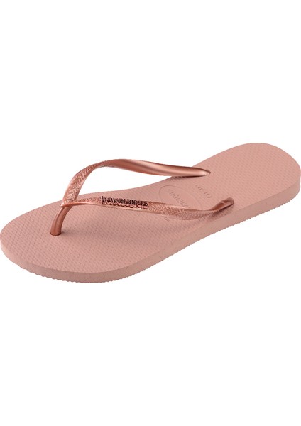 Slim Logo Metallic Pembe Kadın Plaj Terliği indirimleri