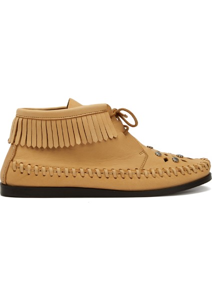 Felsa Kum Püsküllü Kadın Deri Loafer