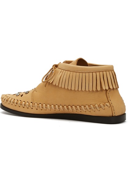 Felsa Kum Püsküllü Kadın Deri Loafer modelleri