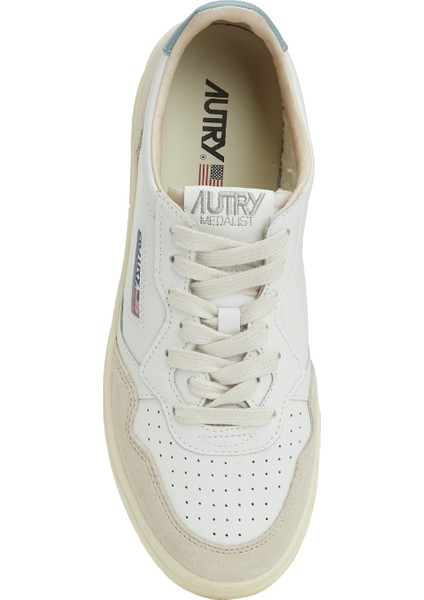 Mavi Beyaz Kadın Deri Sneaker fırsatları