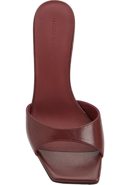 Bordo Kadın Deri Terlik fırsatları