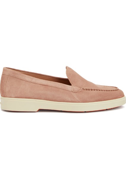 Pembe Kadın Deri Loafer