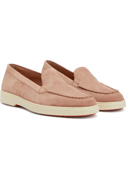Pembe Kadın Deri Loafer