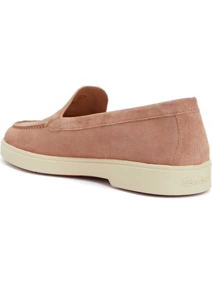 Pembe Kadın Deri Loafer