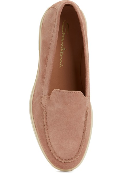 Pembe Kadın Deri Loafer