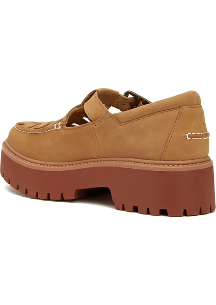 Stone Camel Kadın Deri Loafer modelleri