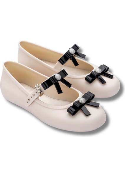 Soft Ballerina Bow Ad Bej Kadın Babet