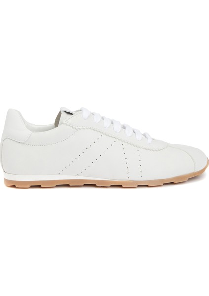 Beyaz Kadın Deri Sneaker