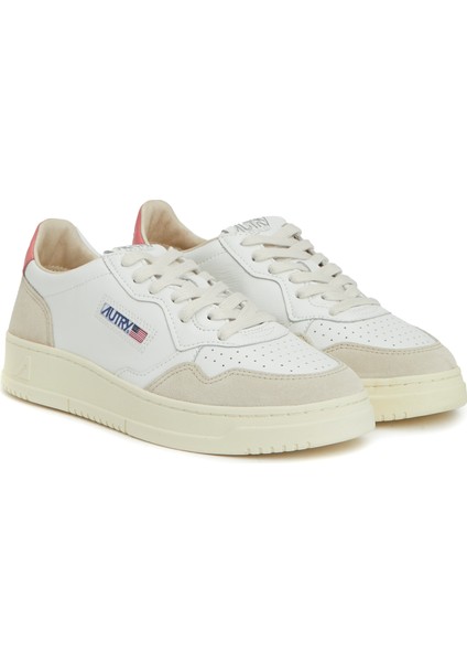 Turuncu Pudra Kadın Deri Sneaker