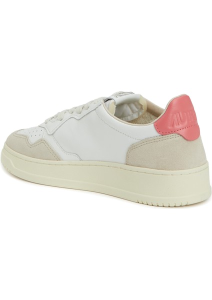 Turuncu Pudra Kadın Deri Sneaker