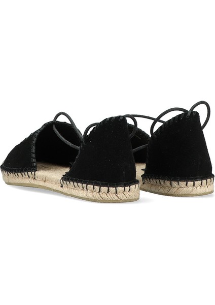 Celsi Siyah Kadın Deri Espadril
