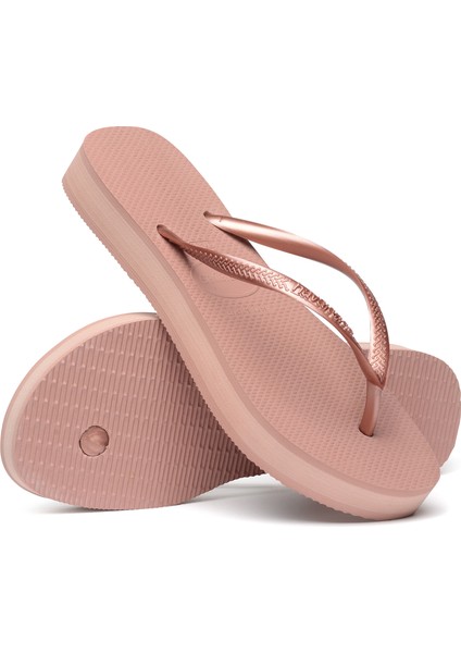 Slim Flatform Açık Pembe Kadın Plaj Terliği