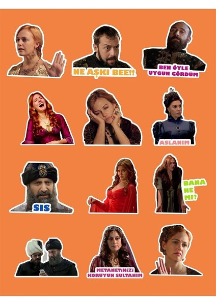 Muhteşem Yüzyıl 24'lü Laptop Notebook Tablet Sticker Seti