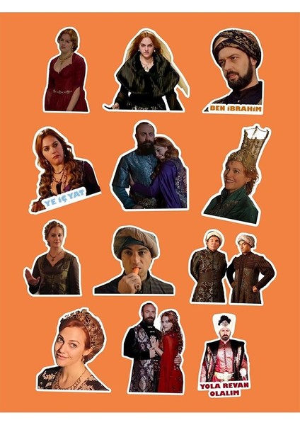 Muhteşem Yüzyıl 24'lü Laptop Notebook Tablet Sticker Seti