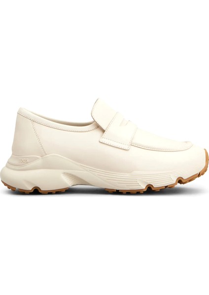 Penny Bar Sporty Ekru Kadın Deri Sneaker