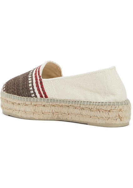 Kahverengi Beyaz Kadın Espadril modelleri