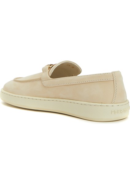 Bej Kadın Deri Loafer