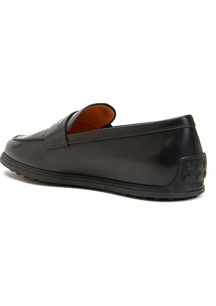 Siyah Kadın Deri Loafer modelleri