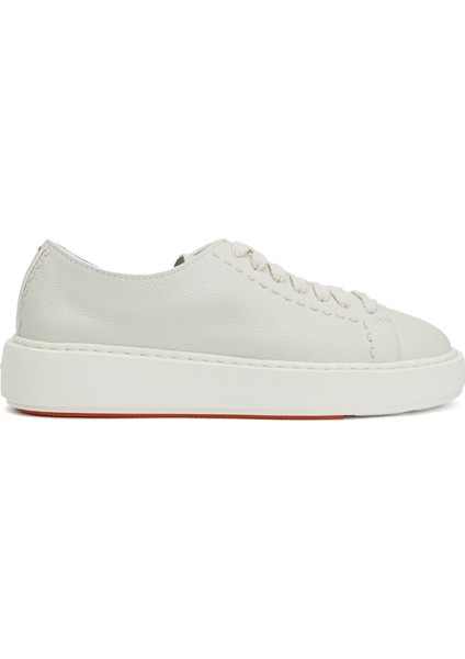 Beyaz Kadın Deri Sneaker