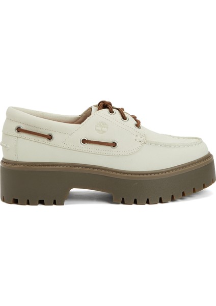 Strone Street Krem Kadın Deri Loafer