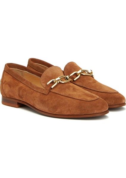 Camel Kadın Deri Loafer