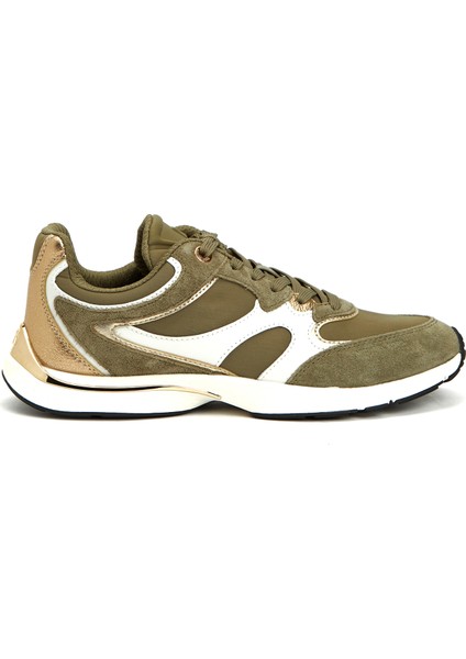Haki Kadın Deri Sneaker