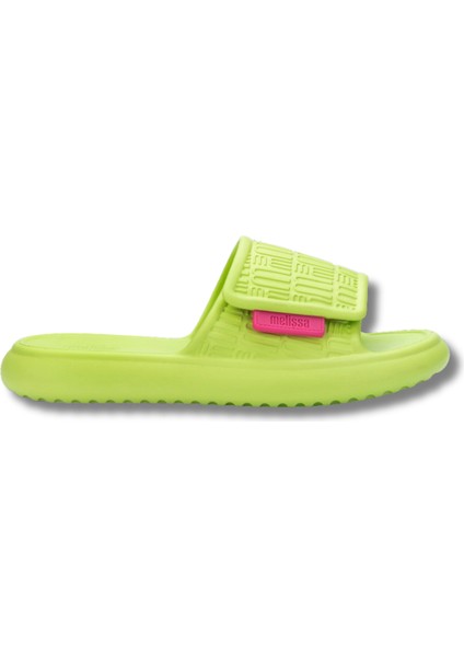 Free Fuzzy Slide Ad Yeşil Kadın Terlik
