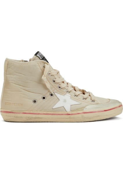 Francy Krem Kadın Bilek Boy Sneaker