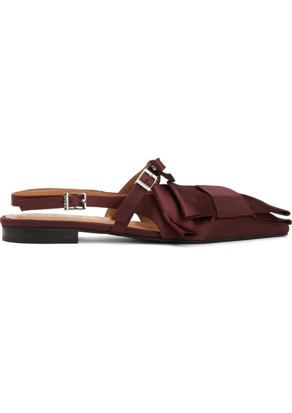 Big Bow Bordo Kadın Babet
