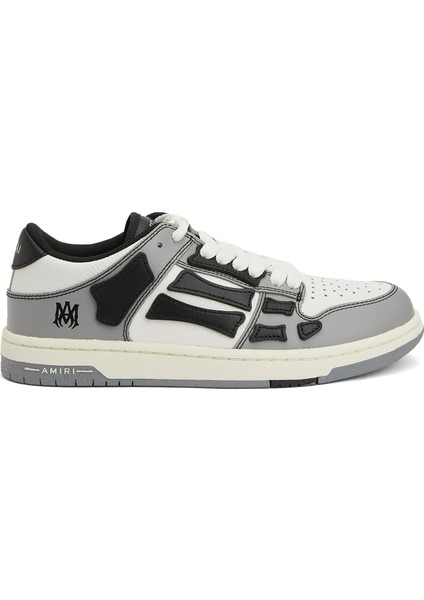 Skel Top Low Gri Kadın Deri Sneaker