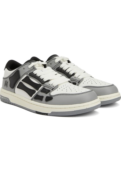 Skel Top Low Gri Kadın Deri Sneaker